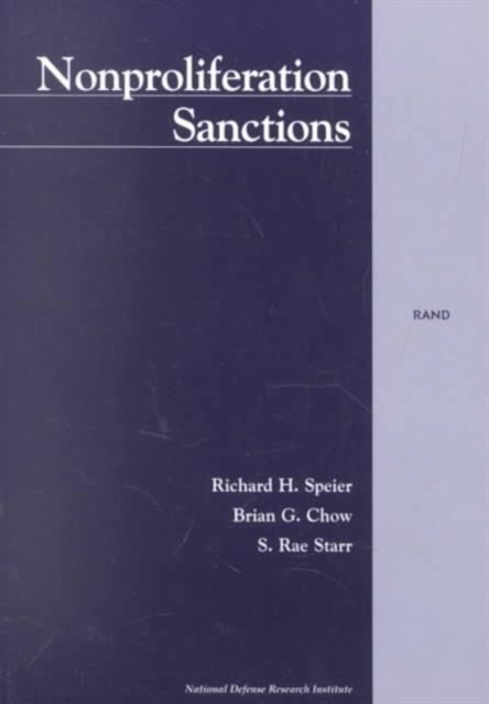 Nonproliferation Sanctions, Paperback / softback Book