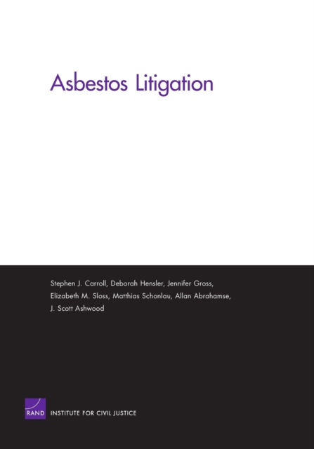 Asbestos Litigation : Costs and Compensation, Paperback / softback Book