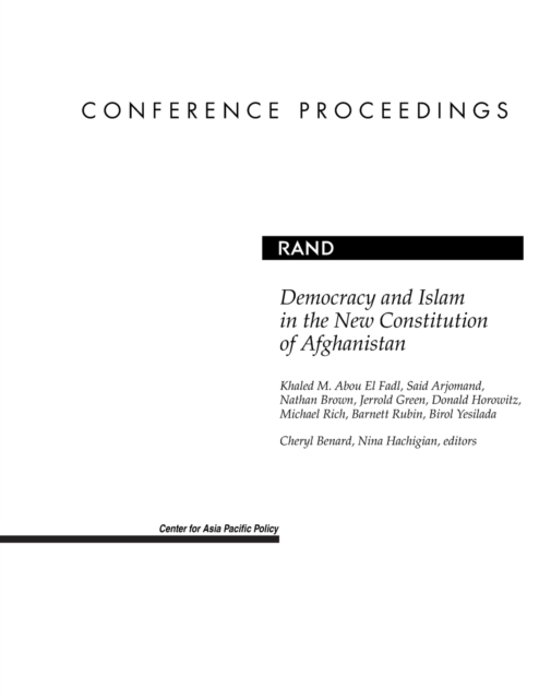 Democracy and Islam in the New Constitution of Afghanistan, Paperback / softback Book