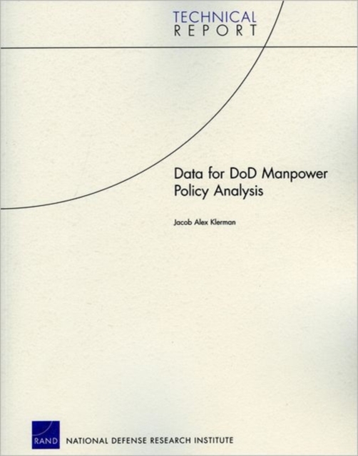 Data for DoD Manpower Policy Analysis, Paperback / softback Book