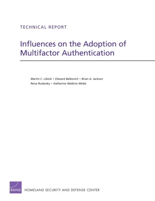Influences on the Adoption of Multifactor Authentication, Paperback / softback Book