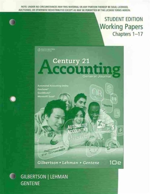 Century 21 Accounting: General Journal, Working Papers Chapters 1-24, Student Edition, Multiple copy pack Book