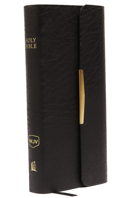 NKJV, Checkbook Bible, Compact, Bonded Leather, Black, Wallet Style, Red Letter : Holy Bible, New King James Version, Leather / fine binding Book