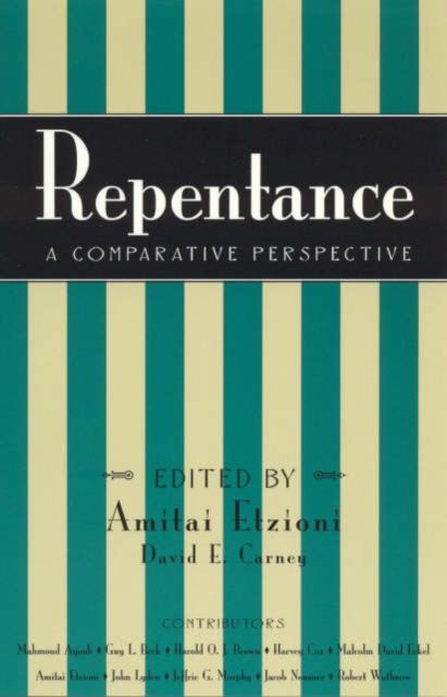Repentance : A Comparative Perspective, Hardback Book