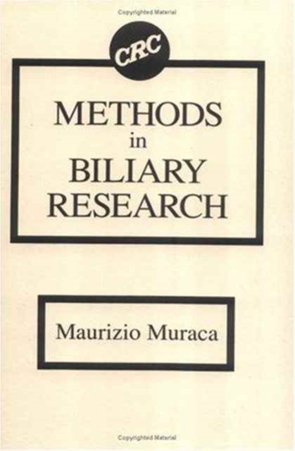 Methods in Biliary Research, Hardback Book