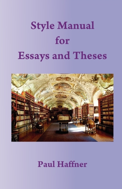 Style Manual for Essays and Theses, Paperback / softback Book