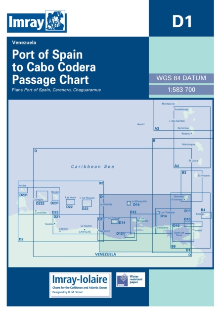 Imray Iolaire Chart D1 : Port of Spain to Cabo Codera, Sheet map Book