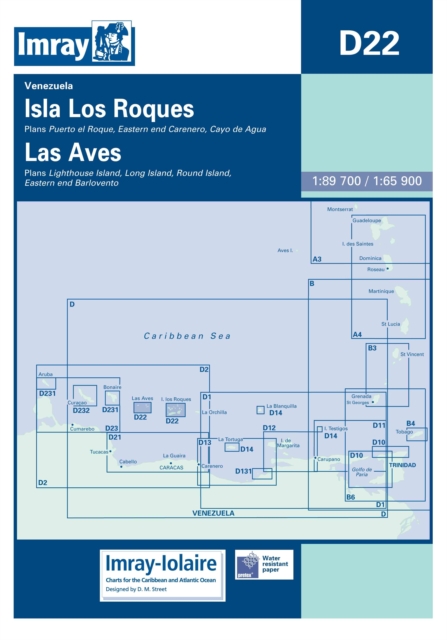 Imray Iolaire Chart D22 : Isla Los Roques, Isla De Aves, Sheet map, folded Book