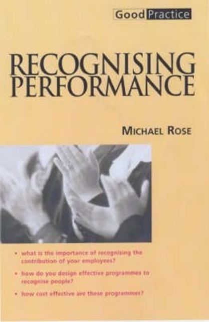 Recognising Performance, Paperback Book
