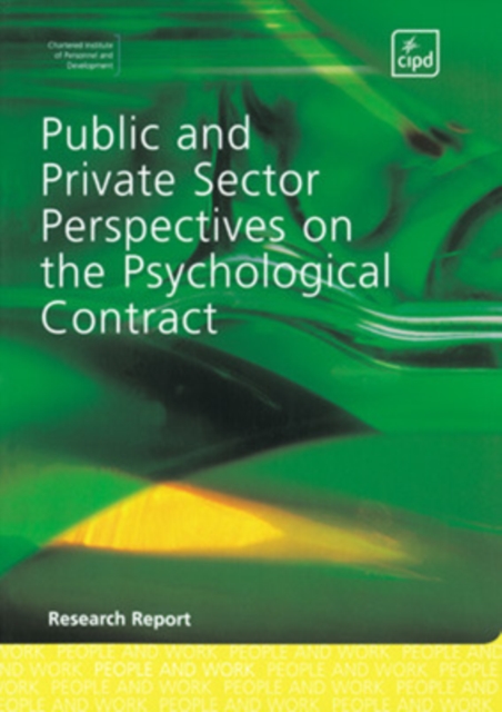 Public and Private Sector Perspectives on the Psychological Contract, Paperback Book