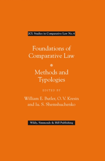 Foundations of Comparative Law : Methods and Typologies, Hardback Book