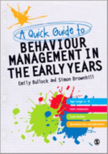 A Quick Guide to Behaviour Management in the Early Years, Hardback Book