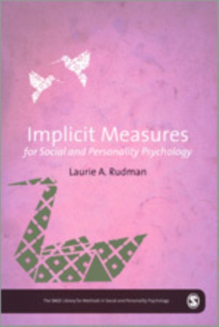 Implicit Measures for Social and Personality Psychology, Hardback Book