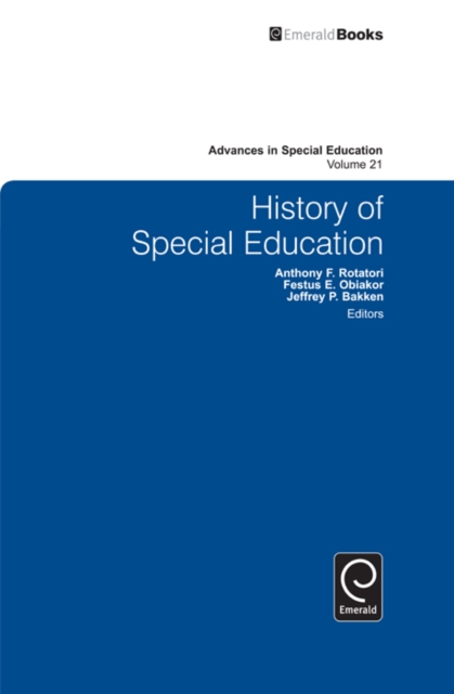 History of Special Education, Hardback Book