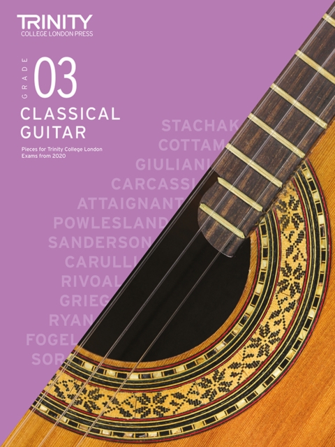 Trinity College London Classical Guitar Exam Pieces From 2020: Grade 3, Sheet music Book