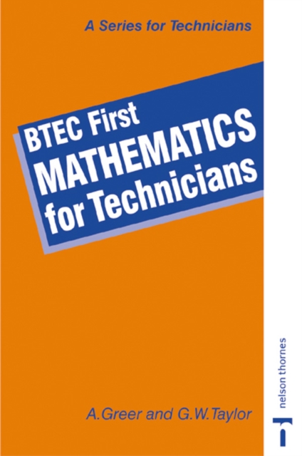 BTEC First - Mathematics for Technicians, Paperback Book