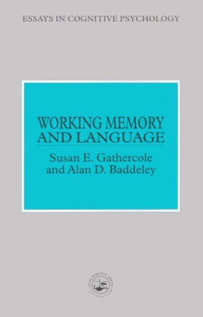 Working Memory and Language, Paperback / softback Book