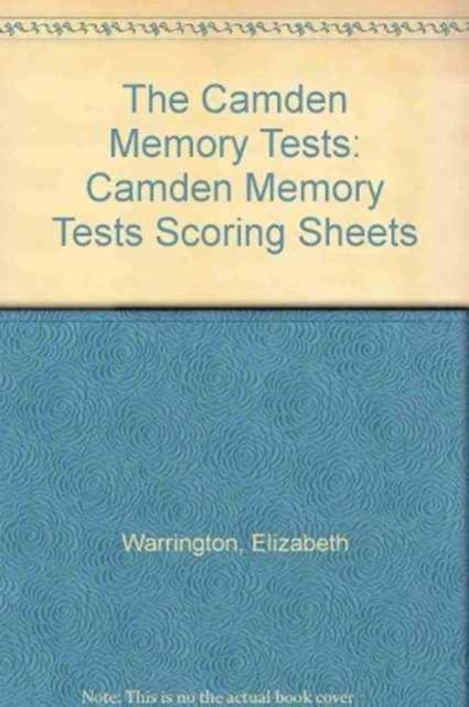 Camden Memory Tests Scoring Sheets, Mixed media product Book