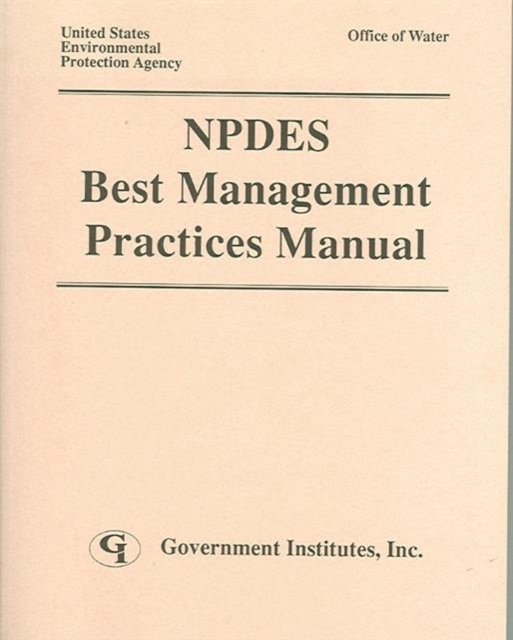 Npdes Best Management Practices Manual, Paperback / softback Book