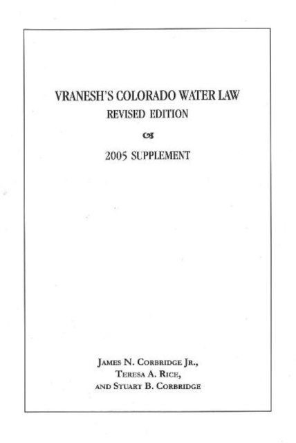 Vraneshs Water Law Supp 2005, Hardback Book