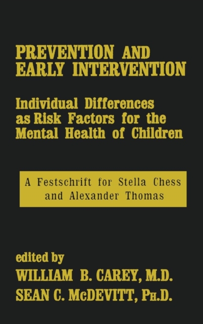 Prevention And Early Intervention, Hardback Book