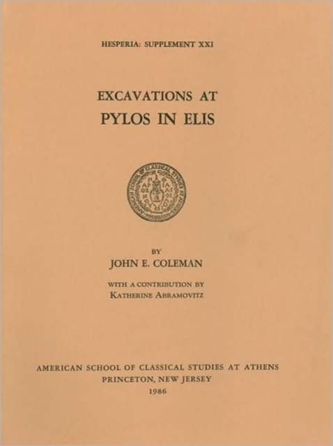 Excavations at Pylos in Elis, Paperback / softback Book