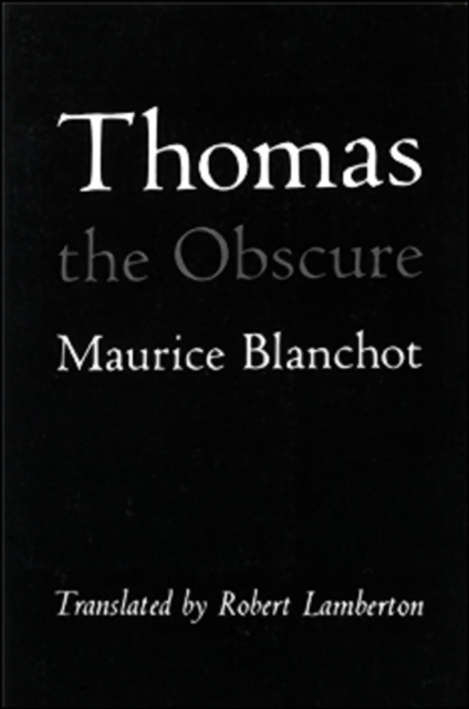 Thomas the Obscure, Paperback / softback Book