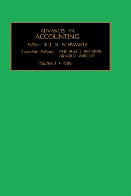 Advances in Accounting : v. 3, Hardback Book