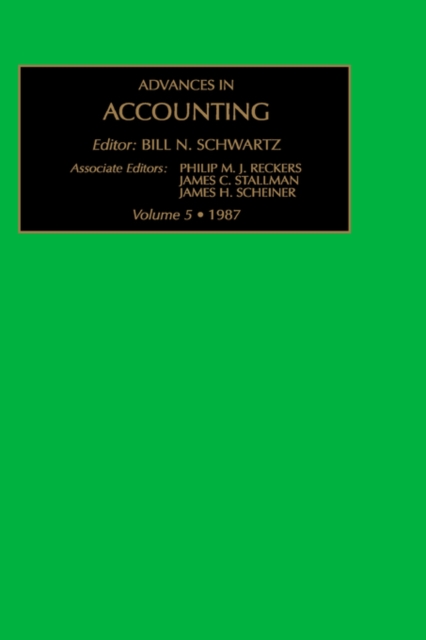 Advances in Accounting : v. 5, Hardback Book