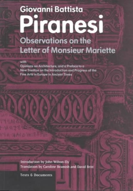 Observations on the Letter of Monsieur Mariette, Paperback / softback Book