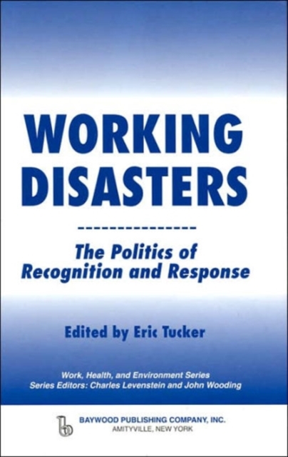 Working Disasters : The Politics of Recognition and Response, Hardback Book
