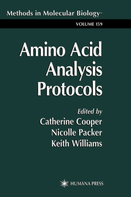 Amino Acid Analysis Protocols, Hardback Book