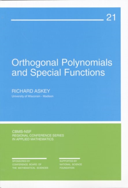 Orthogonal Polynomials and Special Functions, Paperback Book