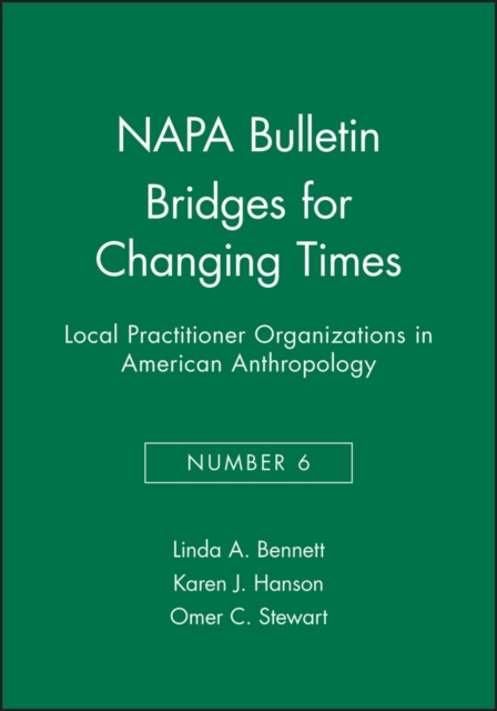 Bridges for Changing Times : Local Practitioner Organizations in American Anthropology, Paperback / softback Book
