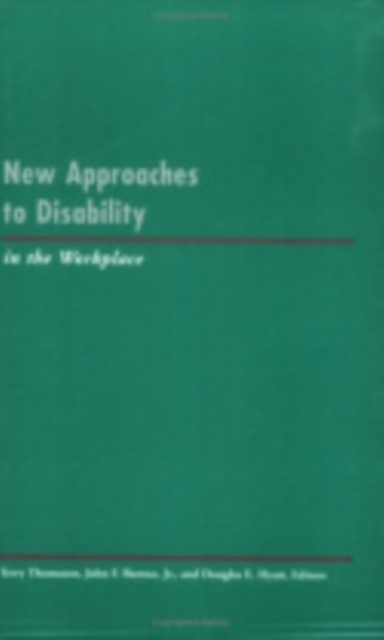 New Approaches to Disability in the Workplace, Paperback / softback Book
