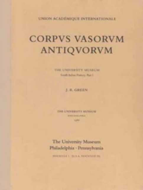 Corpus Vasorum Antiquorum I : The South Italian Pottery, Part I, Wallet or folder Book