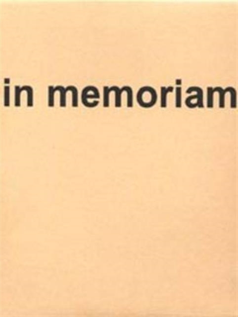 In Memoriam..., Paperback / softback Book