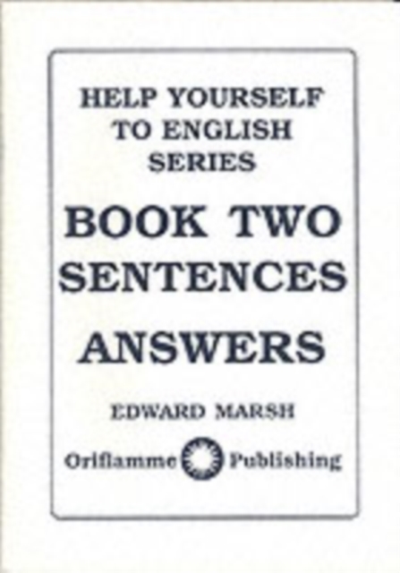 Sentences : Answers, Paperback Book