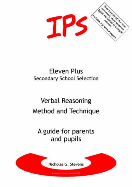 Verbal Reasoning - Method and Technique : A Guide for Parents and Pupils, Paperback / softback Book