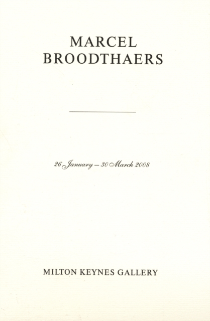 Marcel Broodthaers, Paperback / softback Book
