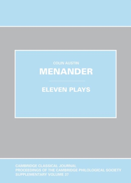 Menander: Eleven Plays, Paperback / softback Book