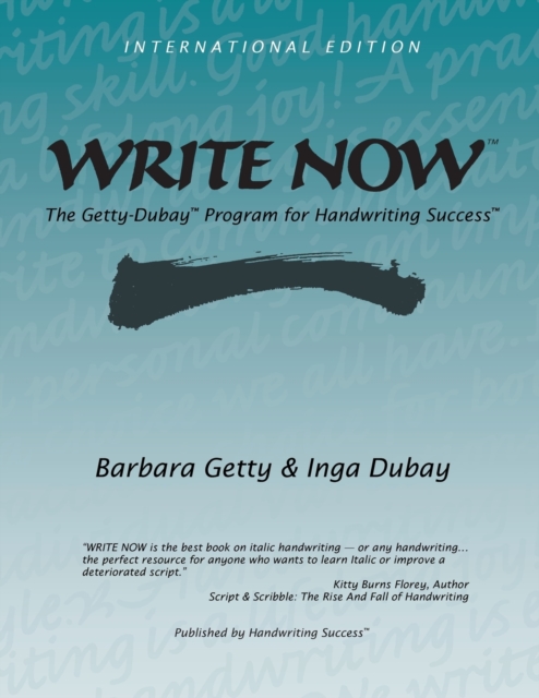 Write Now : The Getty-Dubay Program for Handwriting Success, Paperback / softback Book