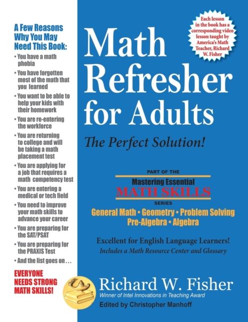 Math Refresher for Adults : The Perfect Solution, Paperback / softback Book