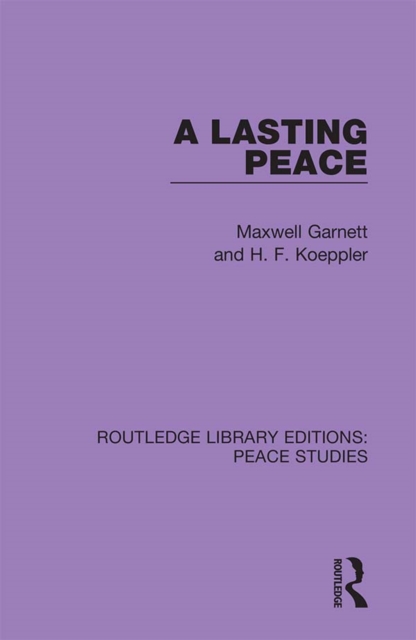 A Lasting Peace, PDF eBook