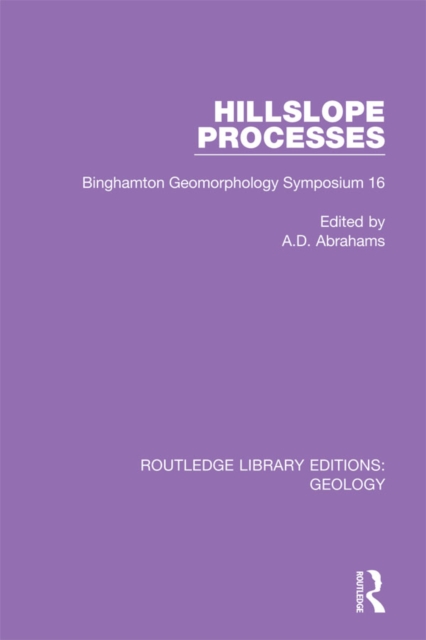 Hillslope Processes : Binghamton Geomorphology Symposium 16, PDF eBook