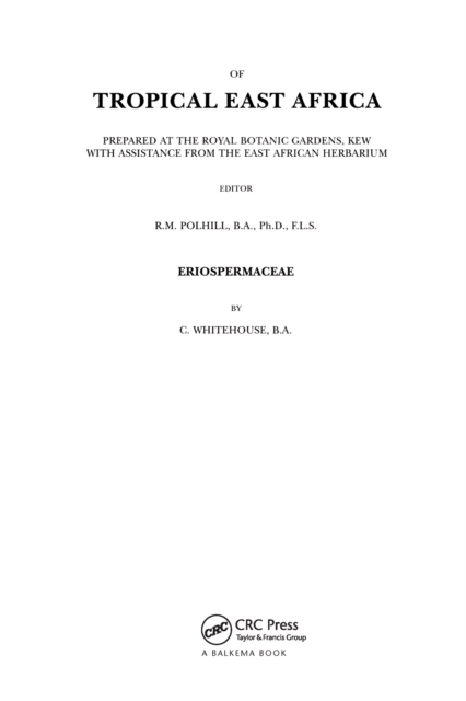 Flora of Tropical East Africa - Eriospermaceae (1996), PDF eBook