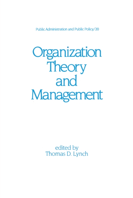 Organization Theory and Management, EPUB eBook