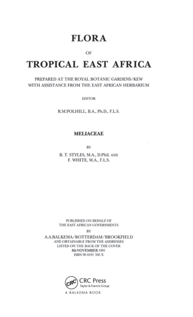 Flora of Tropical East Africa - Meliaceae (1991), EPUB eBook