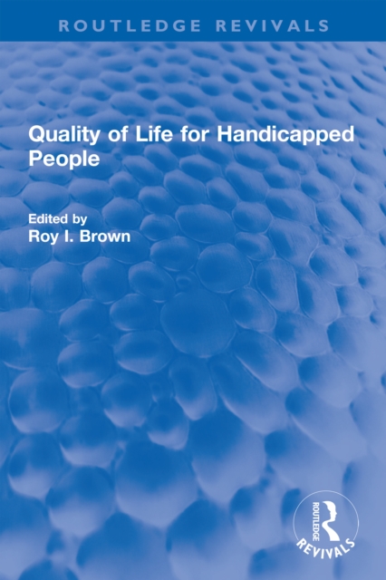 Quality of Life for Handicapped People, PDF eBook