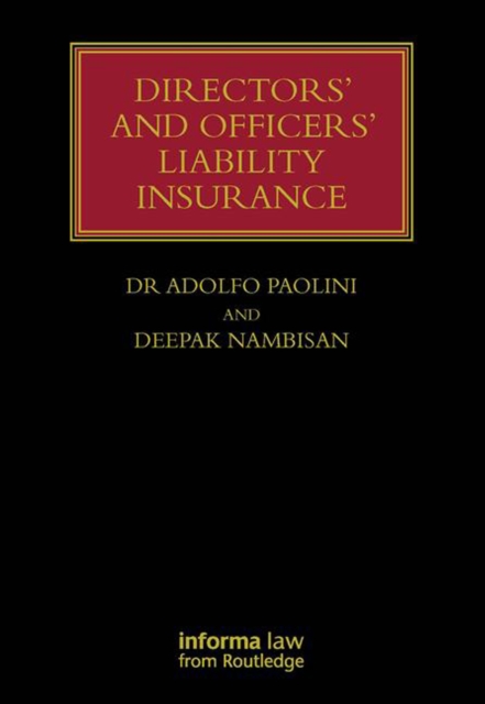 Directors' and Officers' Liability Insurance, PDF eBook